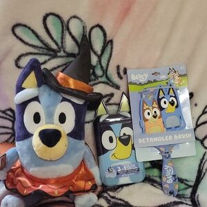 Bluey Plush, Detangler Brush Set